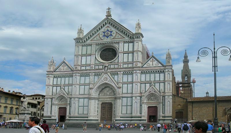 DSCN1688 combined.jpg - Basilica of Santa Croce -- originally built in marshland outside the city is the principal Franciscan church in Florence